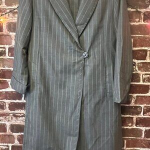 Rattinalla le collezioni Woman Vintage Long Grey & White Blazer and matchin pant